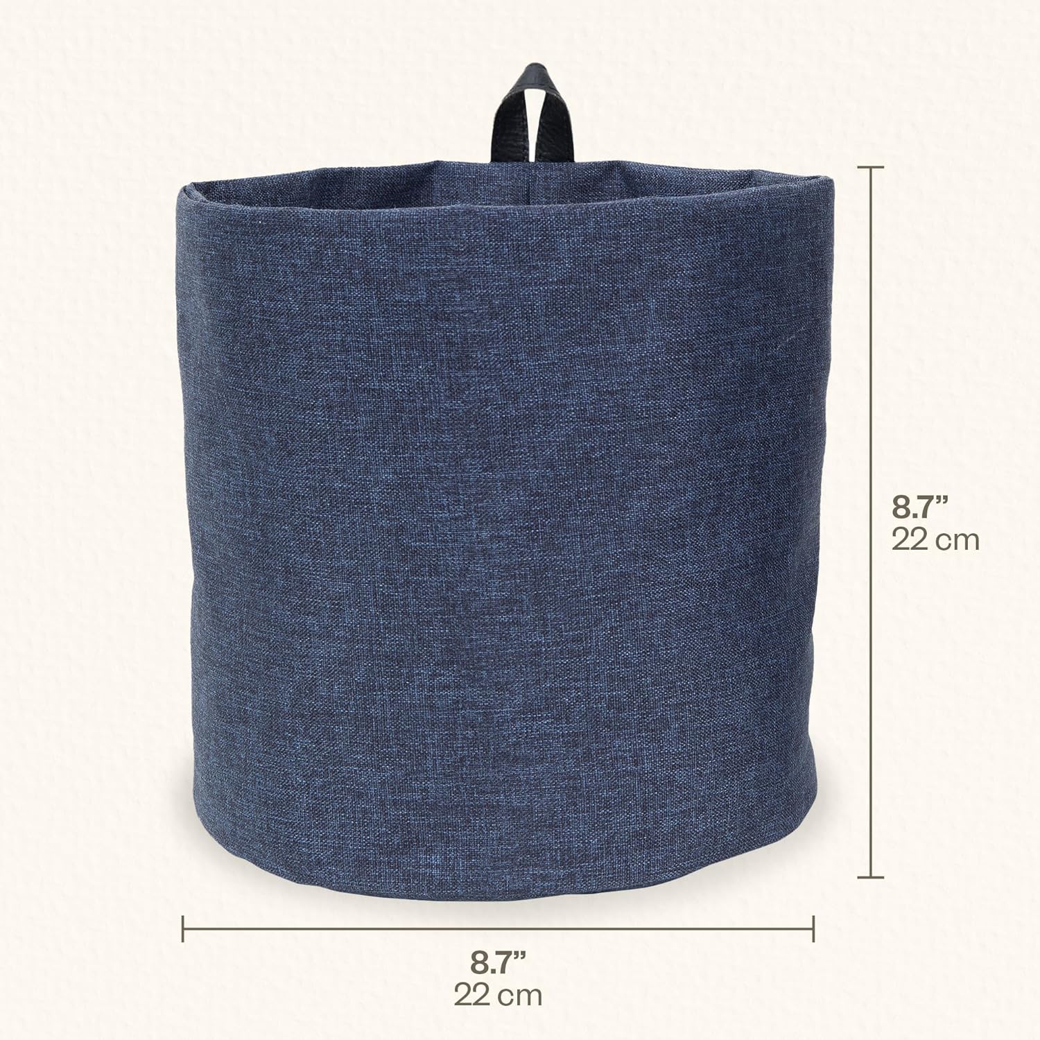 Bigso Soft Hang Around Hanging Storage Basket Large - Blue