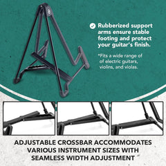 K&M 17581.014.55 Heli 2 Electric Guitar Stand | German Made | Black
