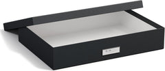 Bigso Sverker Fiberboard Legal/Art Storage Box, 3.3 x 17.1 x 12.2 in, Dark Grey