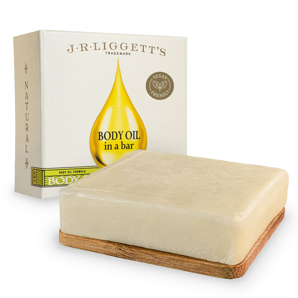 J.R.LIGGETT’S Body Oil in a Bar with Bamboo Wafer for Face and Body