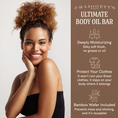 J.R.LIGGETT’S Body Oil in a Bar with Bamboo Wafer for Face and Body