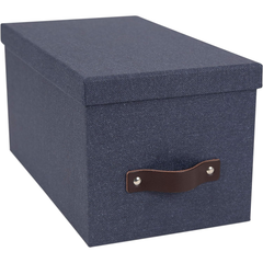 Bigso Silvia Organizational Storage Box | Photo Storage Box | Blue