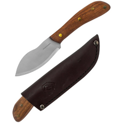 Condor Tool and Knife Nessmuk Knife, Wood Handle, Leather Sheath