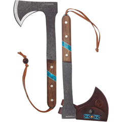 Condor Tool & Knife, Blue River Tomahawk, 1075 High Carbon Steel, 13 in Overall Length, Leather Sheath